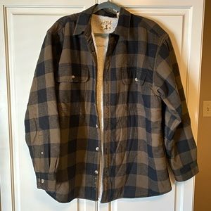 RedHead Sherpa-Lined Plaid Long-Sleeve Shirt/Jacket for Men